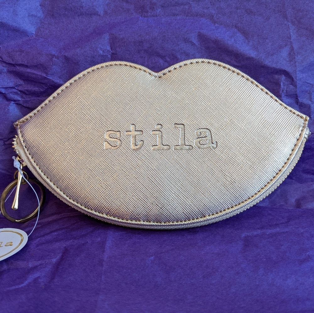 FREE W/ PURCHASE NWT Stila Bag- Gold